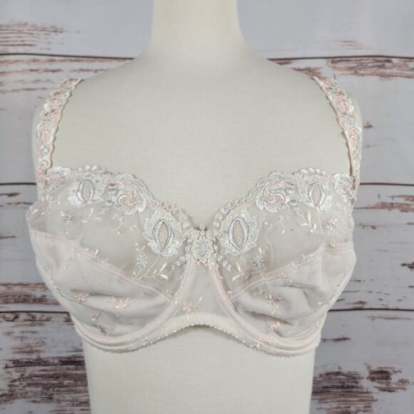 Conturelle Provence Underwire Bra Cream/Pink Size 34F - Picture 1 of 5